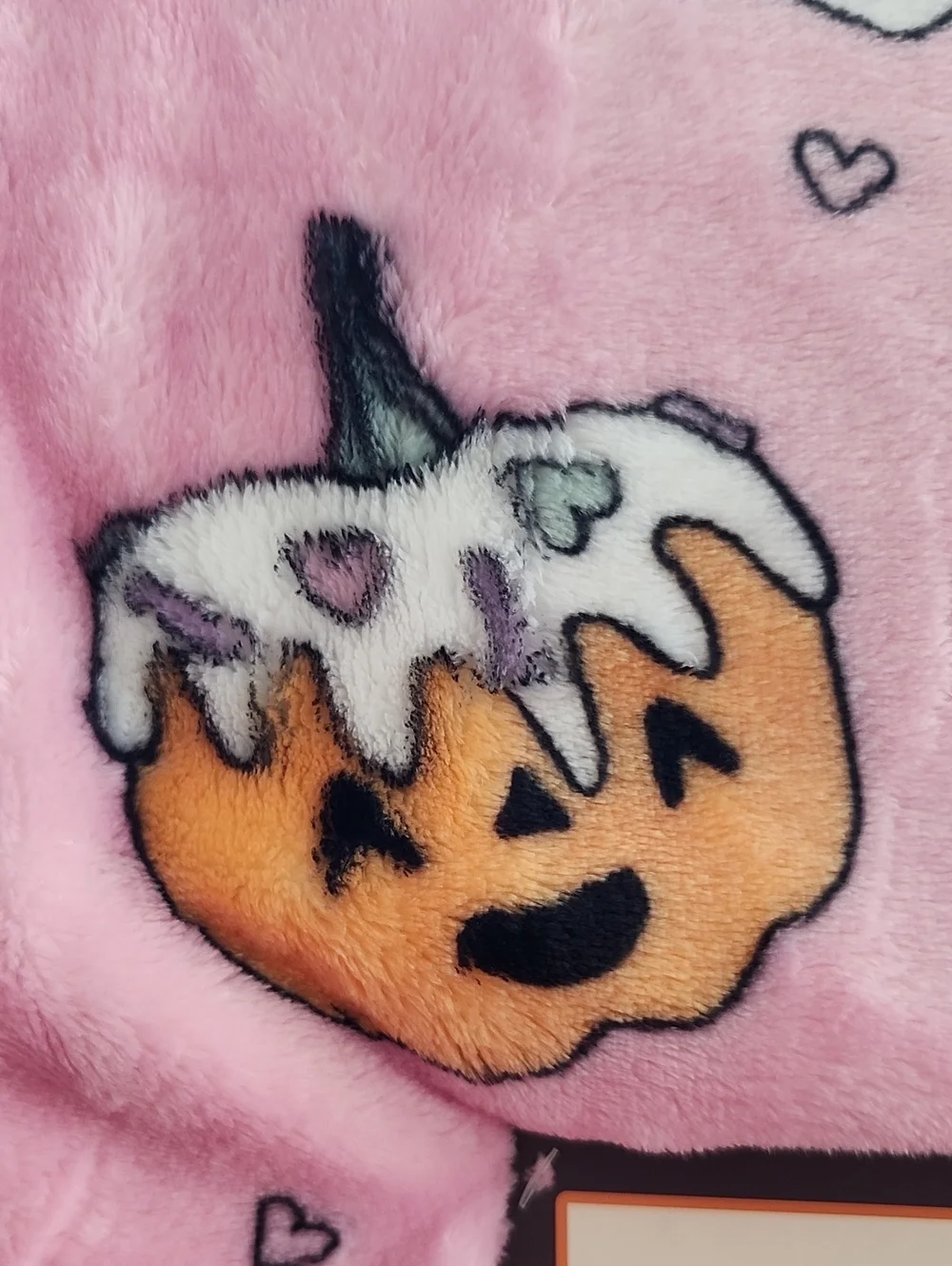 Pink Halloween Pumpkin & Ghost Sprinkles Blanket Oversized Throw
